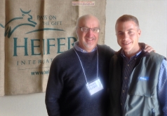 I met Pierre Ferrari, CEO of Heifer International, during a commemoration honoring the original "Sea Going Cowboys" who cared for heifers during the journey from America to other parts of the world. 